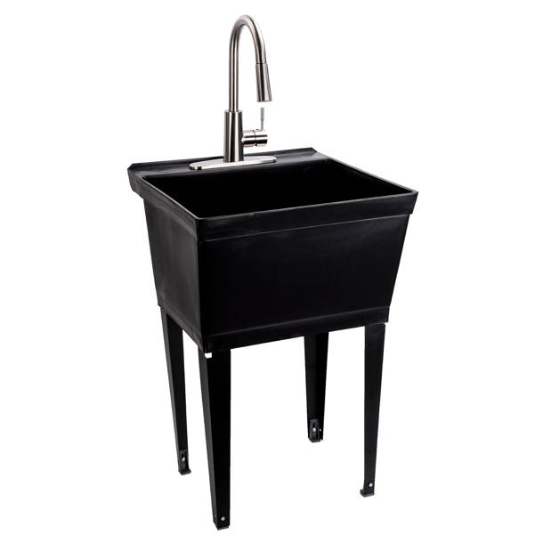 UtilitySink 22.875'' L x 23.5'' W Free Standing Laundry Sink with